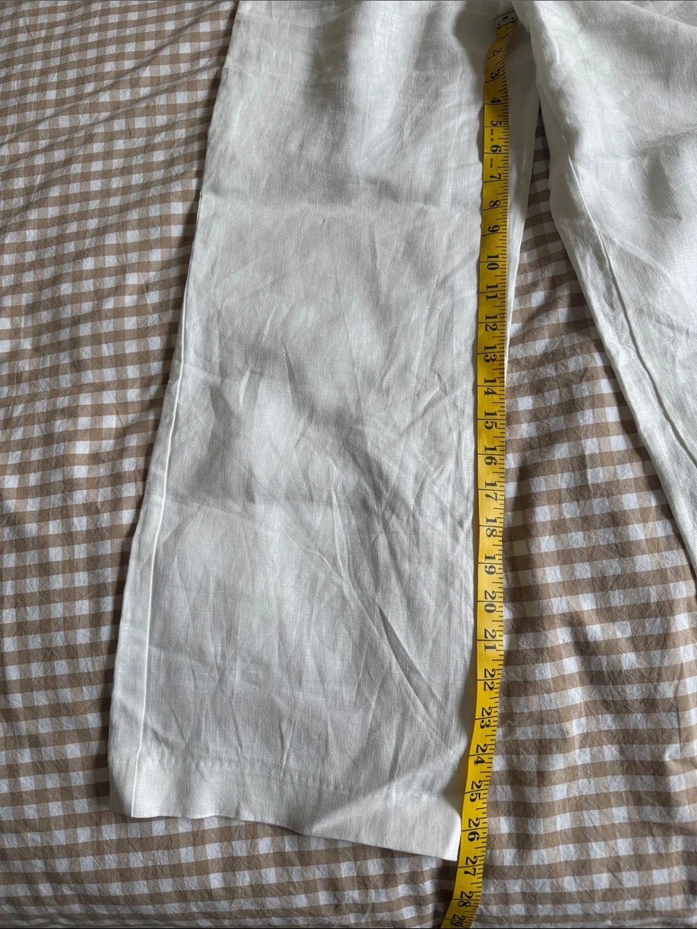 Reformation White Petites Hallie Linen Pants